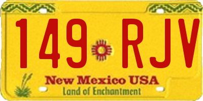 NM license plate 149RJV