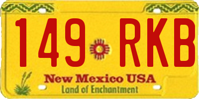 NM license plate 149RKB