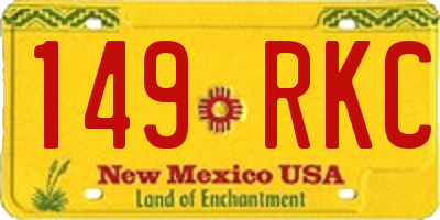 NM license plate 149RKC
