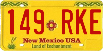 NM license plate 149RKE