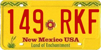 NM license plate 149RKF
