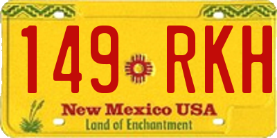 NM license plate 149RKH