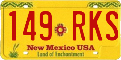 NM license plate 149RKS