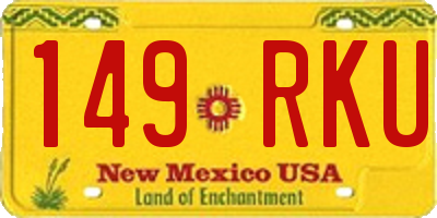 NM license plate 149RKU
