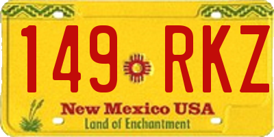 NM license plate 149RKZ