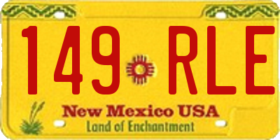 NM license plate 149RLE
