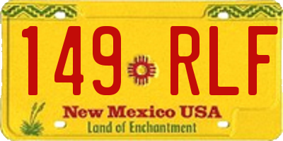 NM license plate 149RLF