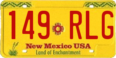 NM license plate 149RLG