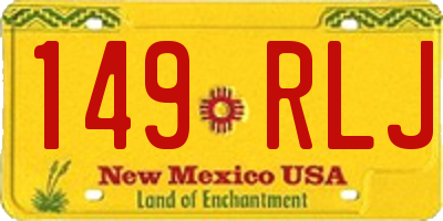 NM license plate 149RLJ