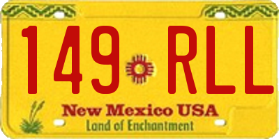 NM license plate 149RLL