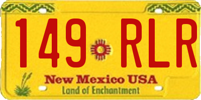 NM license plate 149RLR