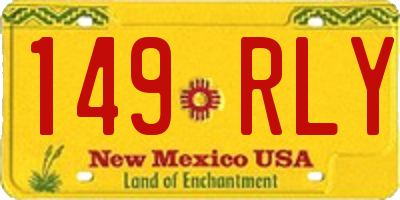 NM license plate 149RLY