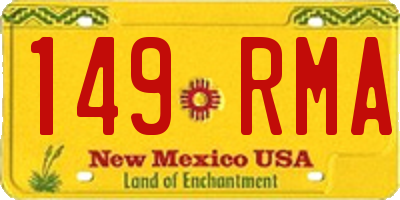 NM license plate 149RMA