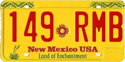 NM license plate 149RMB