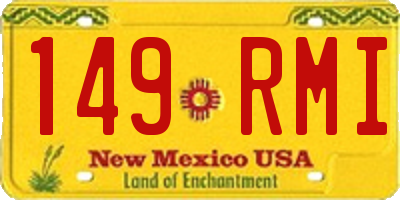 NM license plate 149RMI