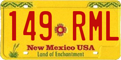 NM license plate 149RML