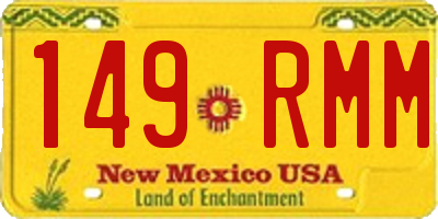 NM license plate 149RMM