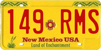 NM license plate 149RMS