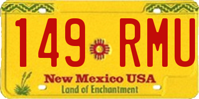 NM license plate 149RMU