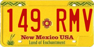 NM license plate 149RMV