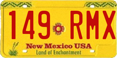 NM license plate 149RMX