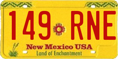 NM license plate 149RNE