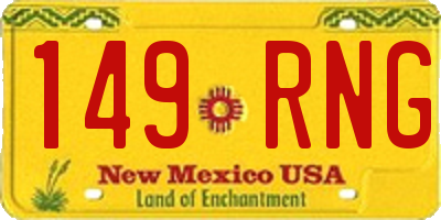 NM license plate 149RNG