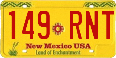 NM license plate 149RNT