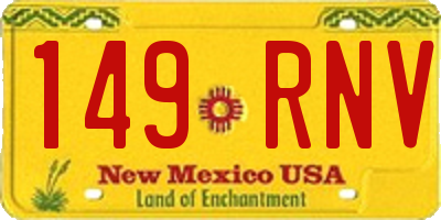 NM license plate 149RNV