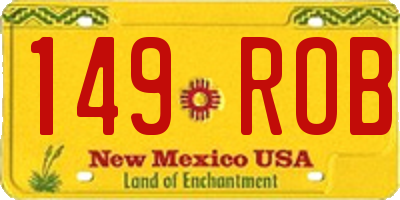 NM license plate 149ROB