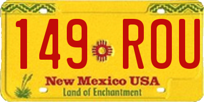 NM license plate 149ROU