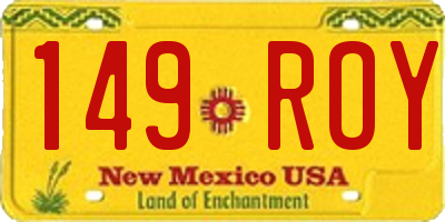 NM license plate 149ROY
