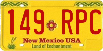 NM license plate 149RPC