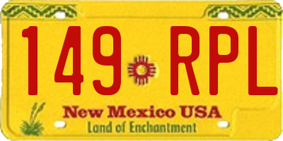 NM license plate 149RPL