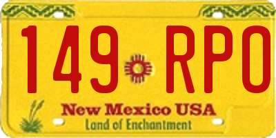 NM license plate 149RPO