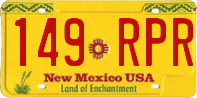 NM license plate 149RPR