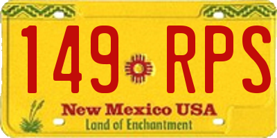 NM license plate 149RPS