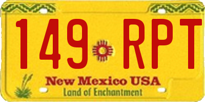 NM license plate 149RPT