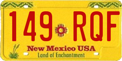 NM license plate 149RQF