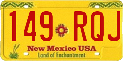 NM license plate 149RQJ