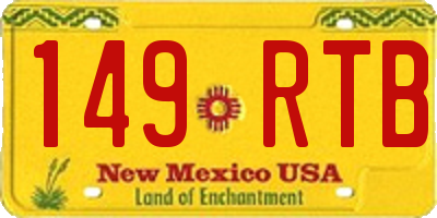 NM license plate 149RTB