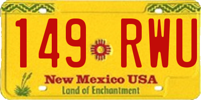 NM license plate 149RWU