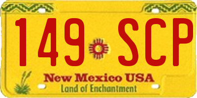 NM license plate 149SCP