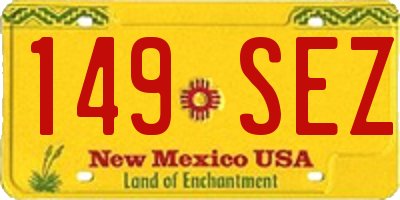 NM license plate 149SEZ