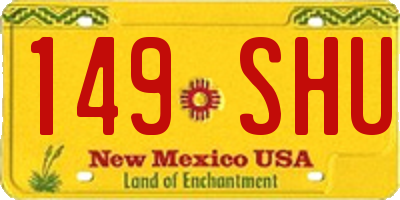 NM license plate 149SHU