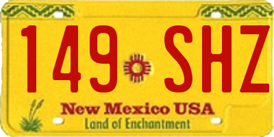 NM license plate 149SHZ