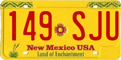 NM license plate 149SJU