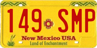 NM license plate 149SMP