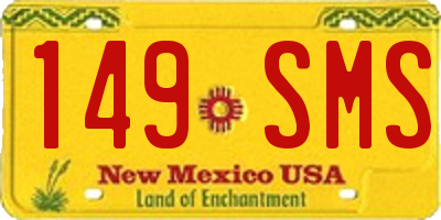 NM license plate 149SMS