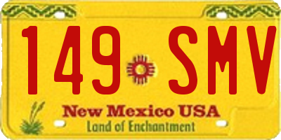 NM license plate 149SMV